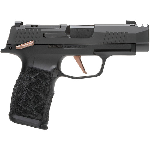 SIG SAUER P365 Rose 9mm 3.1in 2x10rd Rose/Black CA Compliant Striker Pistol (365XL-9-ROSE-MS-CA)