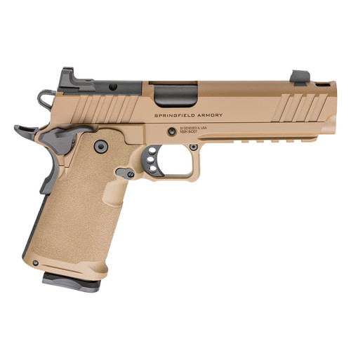 SPRINGFIELD ARMORY 1911 DS Prodigy Comp AOS 9mm 5in 17rd/20rd Mags Coyote Brown Pistol (PH9119AOSCB-COMP)