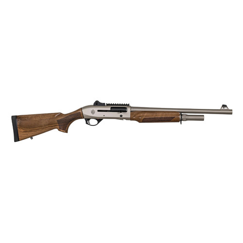 MILITARY ARMS CORPORATION 2 Tactical Marine Wood 12 Gauge 18.5in 5rd Nickel Shotgun (21000159)