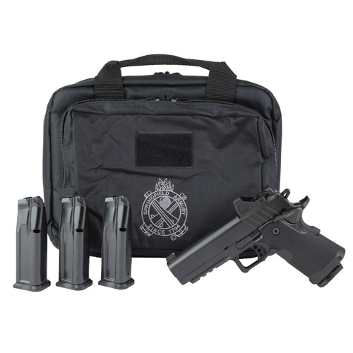 SPRINGFIELD ARMORY 1911 DS Prodigy Compact AOS 9mm 4.25in Black Pistol Gear Pac w/ Viridian RFX11, 4x 15rd Mags, Range Bag (PH9116AOS-PAC)