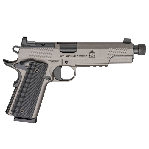 SPRINGFIELD ARMORY 1911 Operator AOS .45 ACP 5.75in Threaded 2x 8rd Mags Tungsten Gray Pistol (POT9230TAOS)