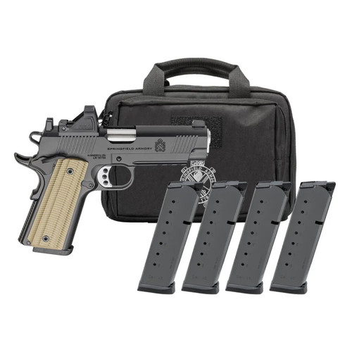 SPRINGFIELD ARMORY 1911 Operator AOS Gear Pac .45ACP 4.25in 4x8rd Black Single-Action Pistol (PO9228AOS-PAC)
