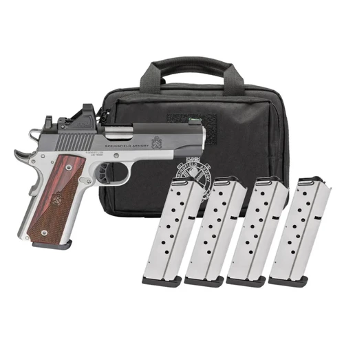 SPRINGFIELD ARMORY 1911 Ronin AOS Gear Pac .45ACP 4.25in 4x8rd Black/Steel Single-Action Pistol (PX9118LAOS-PAC)