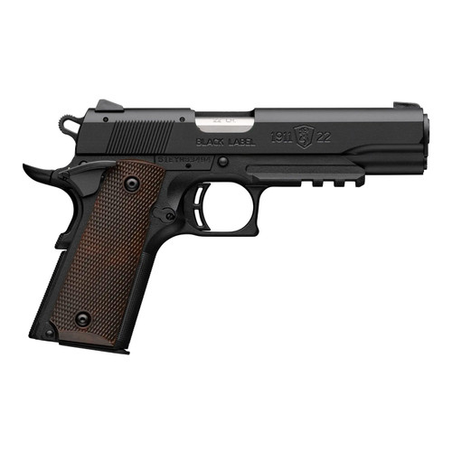 BROWNING 1911-22 Black Label 22LR Full Size 4.25in 10rd Brown Grip/Matte Black Pistol (051065490)