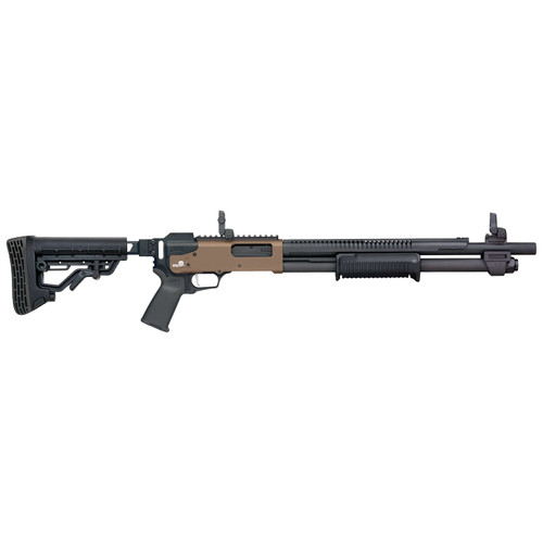 MOSSBERG 590R 12 Gauge 18.5in 6rd MBUS 3 Sights Chisel Folding Stock Black/FDE Shotgun (50233)