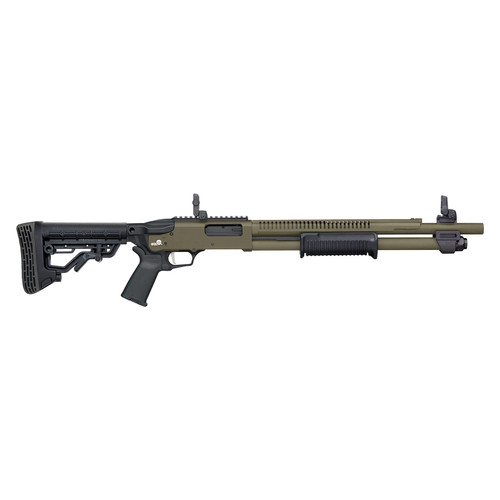 MOSSBERG 590R 12 Gauge 18.5in 6rd MBUS 3 Sights Olive Drab Green Cerakote Shotgun (50759)