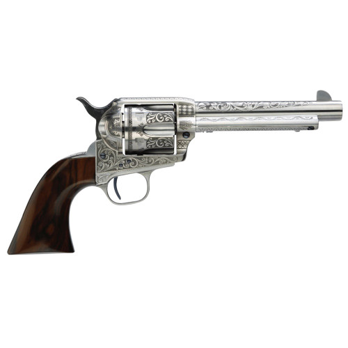 TAYLORS & COMPANY 1873 Cattleman .45LC 5.5in 6rd Photo Engraved Walnut Single-Action Revolver (550898)