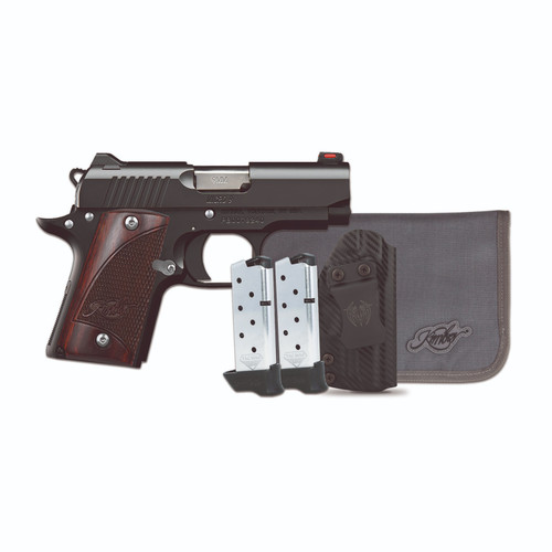 KIMBER Micro 9 RTC-K 1911 9mm 3.15in 7rd Black/Rosewood Semi-Auto Pistol Bundle (3300253)