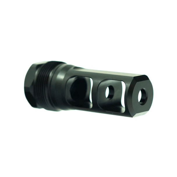 FAXON Muzzlok Stainless Steel Plan B 1/2x28 .250" Bore Muzzle Brake (FF-MD-PB-BRAKE-01)