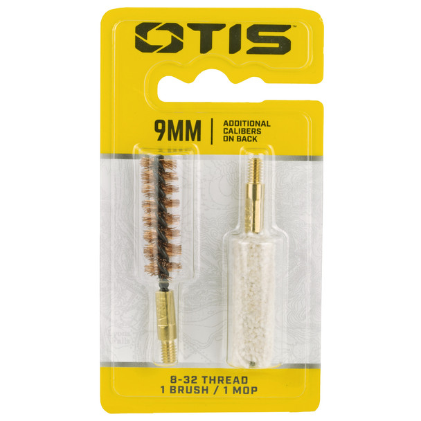 OTIS 9mm/.38 Caliber Bore Brush and Mop Combo Pack (FG-338-MB)