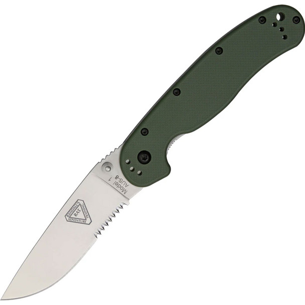 ONTARIO KNIFE COMPANY RAT I Linerlock OD Green Folding Knife (ON8849OD)
