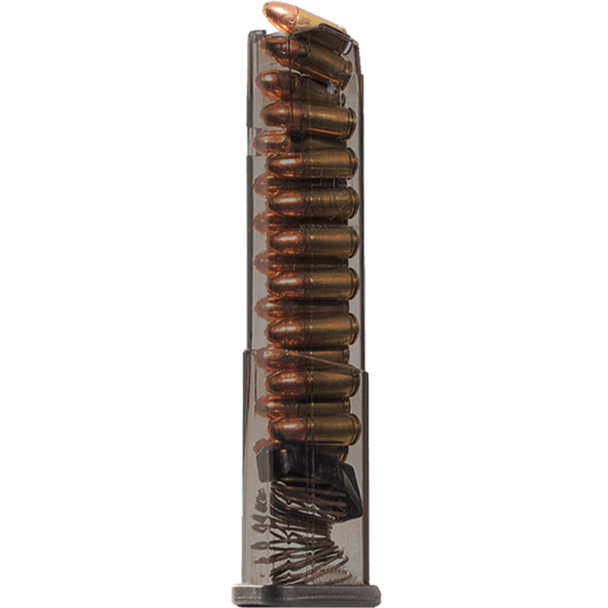 ELITE TACTICAL SYSTEMS GROUP Carbon Smoke 9mm 19rd Magazine Fits Glock 43x/48 (SMK-GLK-43X-19)