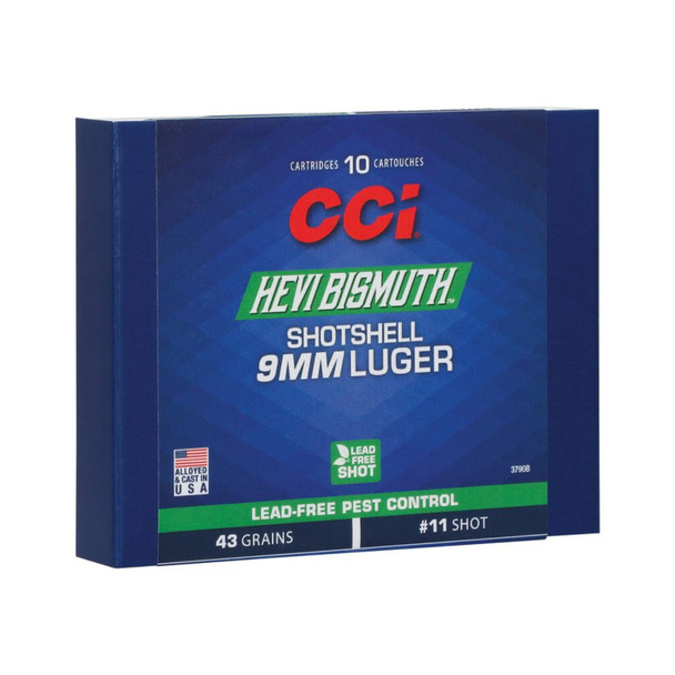 CCI HEVI-Bismuth 9mm Luger #11 Shot 43 Grain 10rd Shotshells (3790B)