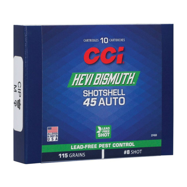 CCI HEVI-Bismuth 45 Auto #8 Shot 115 Grain 10rd Shotshells (3745B)