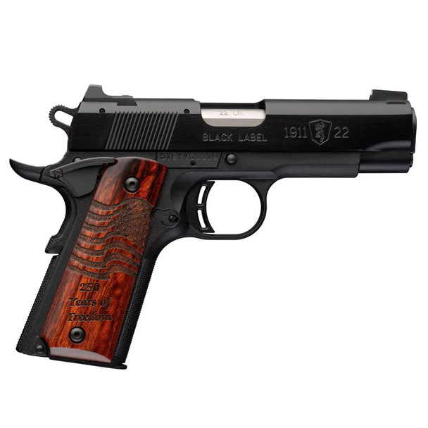 BROWNING 1911-22 Black Label Medallion Composite 250 Compact .22LR 3.625in 8rd Semi-Auto Pistol (051072490)