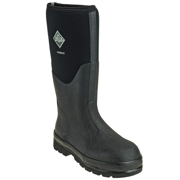 Open-box: MUCK BOOT COMPANY Chore Hi Steel Toe Workboot, Color: Black, Size: 8 (CHS-000A-BLC-080) - Damaged package