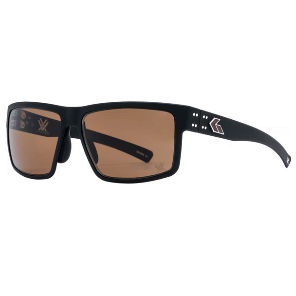 GATORZ EYEWEAR Vortex Rig Black with Bronze Logo Frame and MilSpec Ballistic Brown OPz Lens Sunglasses (GZ-53-488)