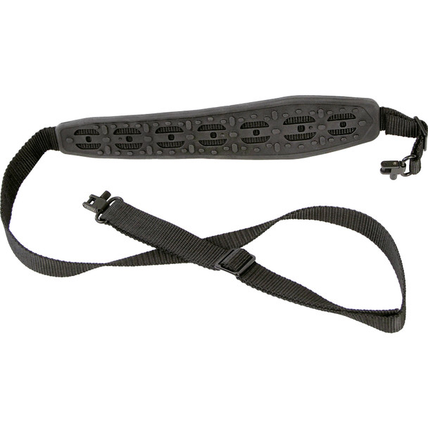 BULLDOG CASES Armor Moulded Black Rifle Sling with Deluxe Locking Swivels (BD839)