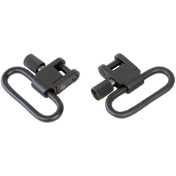 BULLDOG CASES Deluxe 1.25in Black Steel Locking Swivel Set (BD882)