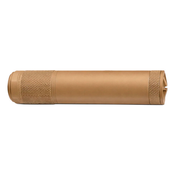 TMP SUPPRESSORS Wylde 5.56-L 5.56/.223 Long 9 Baffle Direct Thread HUB 1/2x28 FDE Cerakote Titanium Suppressor (W556LF)