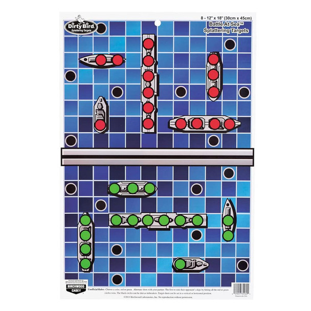 BIRCHWOOD CASEY Pregame 12x18in Battle at Sea Targets, 100-Pack (35581)