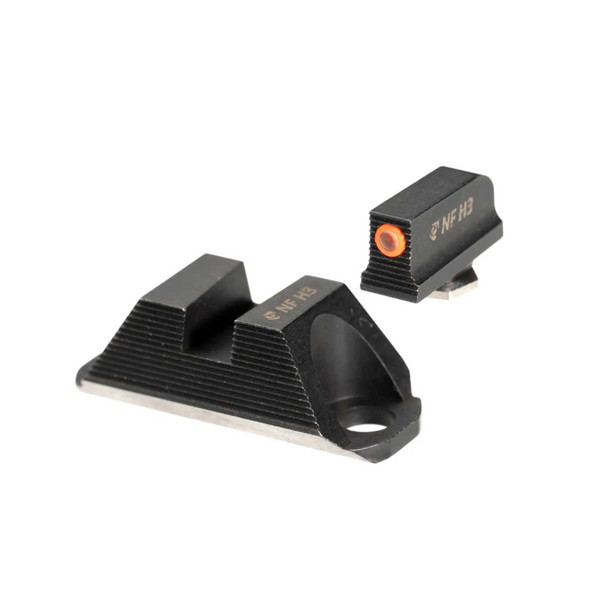 NIGHT FISION Optics Height Orange Front/Blank Rear Night Sights for Glock 19/45/47/48 w/ COA Optic (GLK-001-230-362-OGZX)
