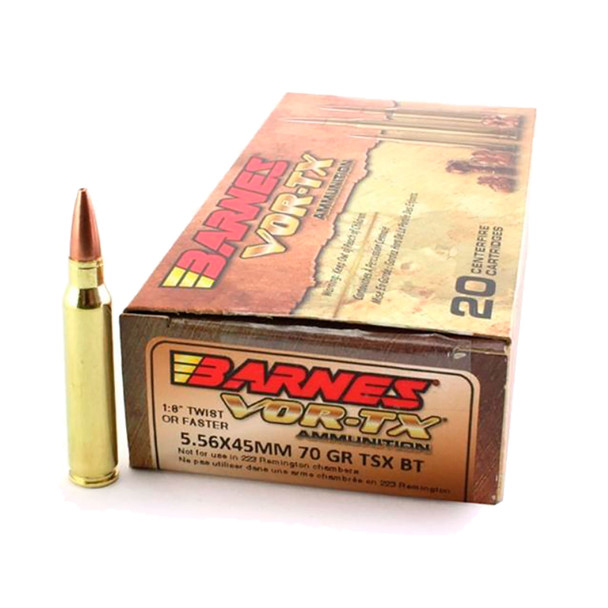 BARNES Vor-TX Rifle 5.56x45mm TSX 70 Grain 20rd Rifle Ammo (31191)