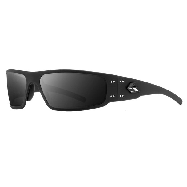 GATORZ EYEWEAR Magnum Black w/ Patriot G Blackout Logo Frame/ANSI Z87.1+ MILSPEC Ballistic Smoke Lens Sunglasses (GZ-01-095)
