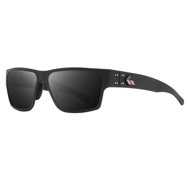 GATORZ EYEWEAR Delta Patriot Edition Black w/ Patriot G Logo Frame/Smoke Optimized Polarized Black Lens Sunglasses (GZ-04-087)