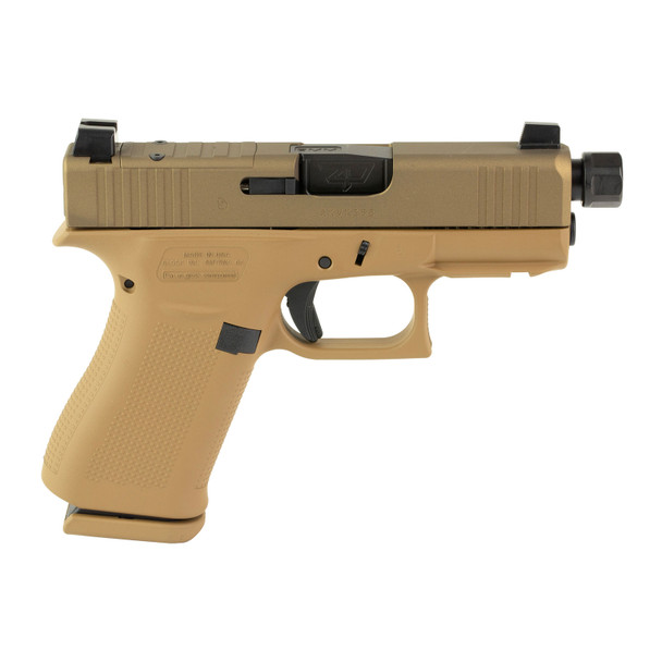 GLOCK 43X Debo 9mm Striker Fired 3.92in Threaded 2x10rd Flat Dark Earth Pistol (UX4350204FRNDEBOFSCT)