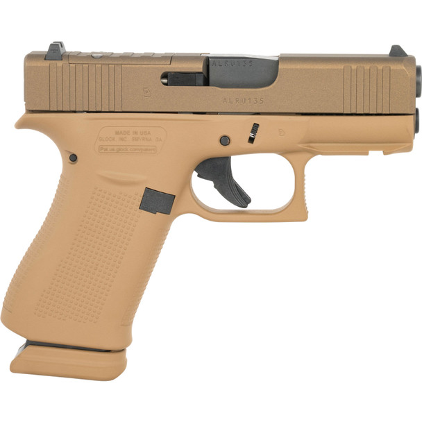 GLOCK G43X 9mm Luger 3.41in 15rd Steel Serrated Slide Ambidextrous Pistol (UX4350204NR15ORDEBOT)