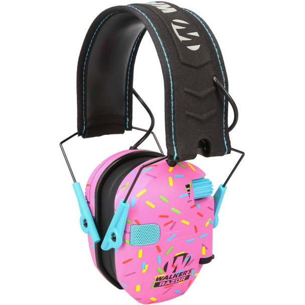WALKER'S GAME EAR Razor Slim Pink Sprinkles Electronic Muff (GWP-RSEM-SPRNKP)
