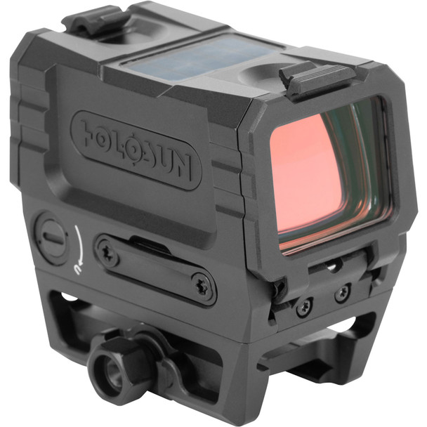 HOLOSUN Red Multi-Reticle Enclosed Solar Shake Awake Rifle Micro Sight (AEMS-EVO-RD)