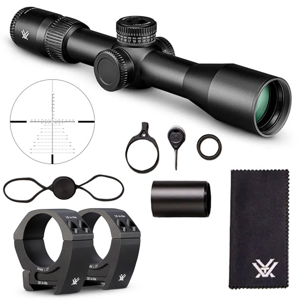 VORTEX Venom 3-15x44 FFP EBR-7C MOA Reticle Riflescope w/ Pro Series 34mm Medium Rings (VEN-31501+PR34-M)