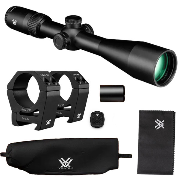 VORTEX Crossfire HD 6-18x50 WideRange Plex MOA Riflescope w/ Sport 30mm High Riflescope Rings (CFR-61802+SPT30-H)