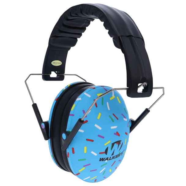 WALKER'S GAME EAR Baby and Kid's Blue Sprinkles Folding Ear Muffs (GWP-FKDM-SPRNKBL)