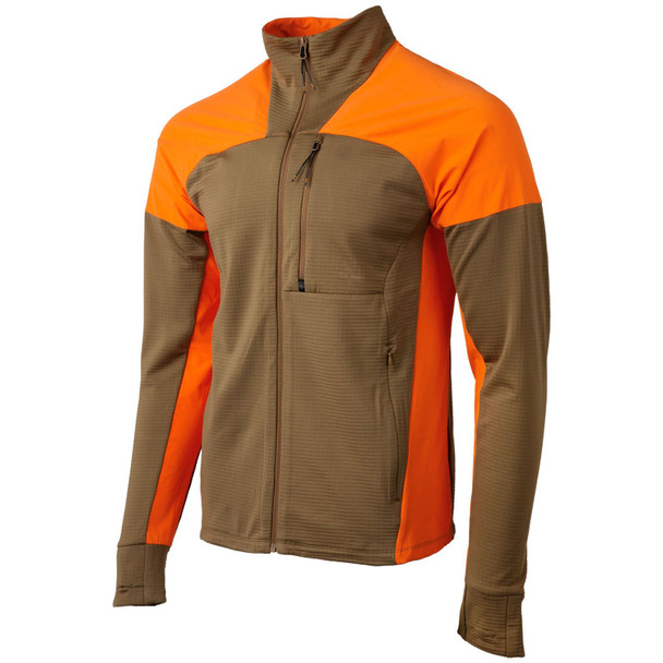 BERETTA Men's Kruma GridTech Fleece Otter/Orange Jacket (P3791T258708AR)
