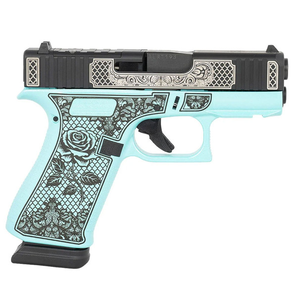 GLOCK G43X 9mm 3.41in 15rd Blue Rose Semi-Automatic Pistol (UX4350204NR15ORGLREB)