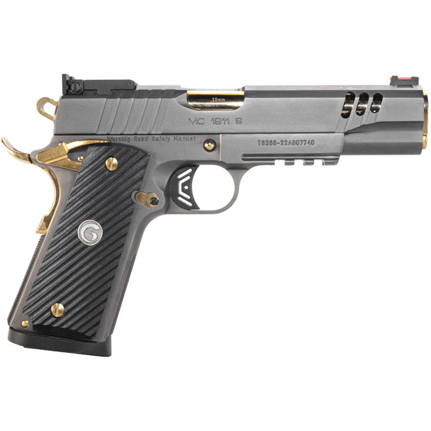 GIRSAN MC1911 Negotiator 10mm 5in 9rd Black/Gold Semi-Automatic Pistol (390299)