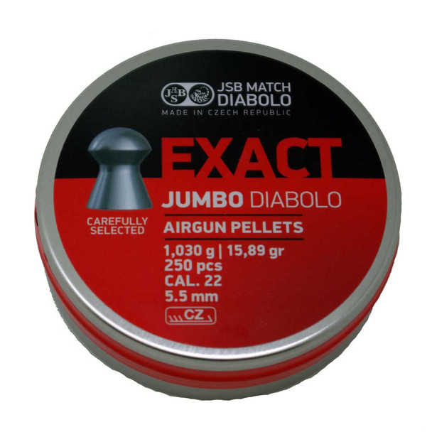 PREDATOR INTERNATIONAL Diablo Jumbo Exact 22Cal 15.89Gr 250Ct Airgun Pellets (546247-250)