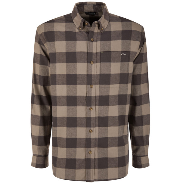 DRAKE Men's Autumn Stone XL Check Plaid Flannel Shirt (DS1070-SXL)