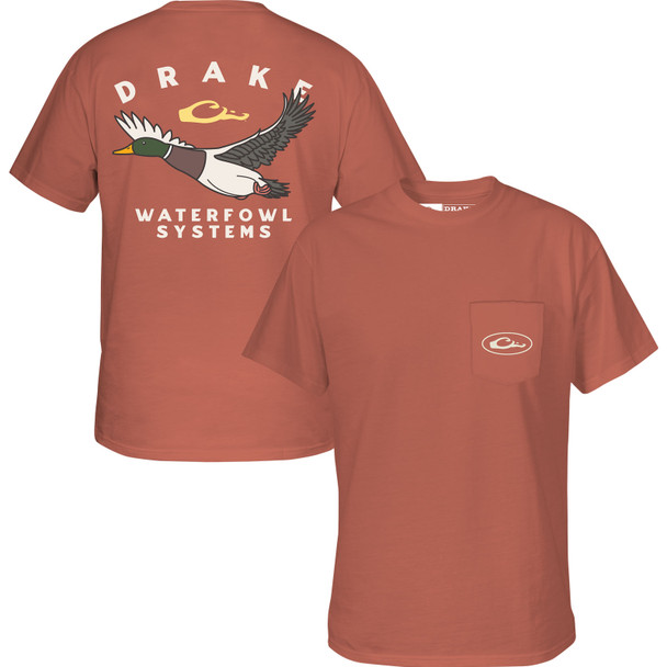 DRAKE Men's Retro Mallard Terra Cotta T-Shirt (DT9857-TCT)