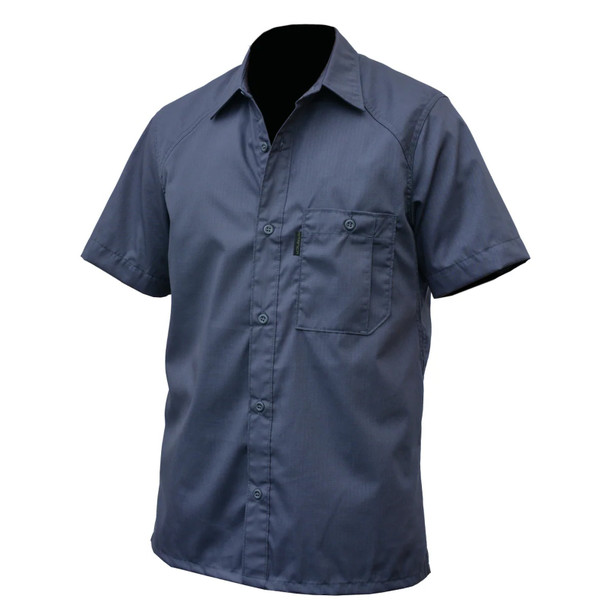 KITANICA Men's Lightweight Gray Vented Short Sleeve Shirt (702-GRY)