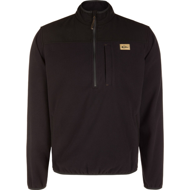 DRAKE Men's Camp Fleece Black Pullover (DS0125-BLK)