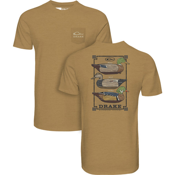 DRAKE Men's Vintage Dixie Decoys Stack Honey Mustard T-Shirt (DT9880-HYM)