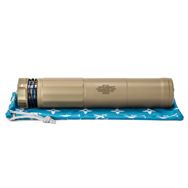 GRIFFIN ARMAMENT Dual-Lok HRT-762 Flat Dark Earth Silencer (GADLHRT7FDE-W)