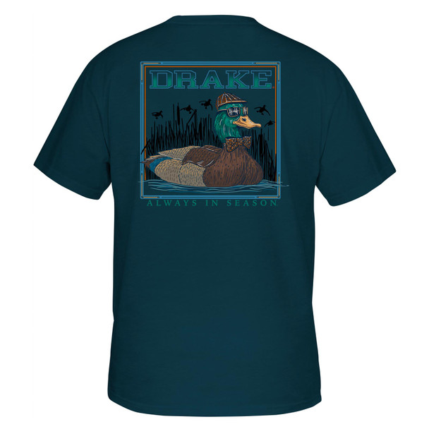 DRAKE Mallard Bow Tie T SS Orion Blue Shirt (DT0294-ORN)