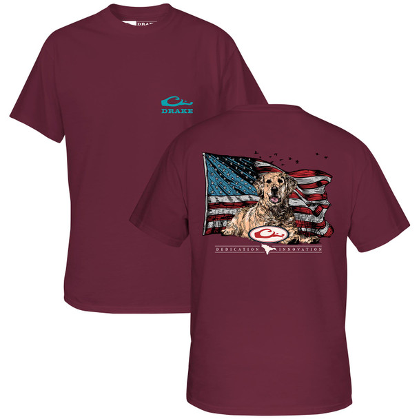 DRAKE Americana Lab T SS Tawny Port Shirt (DT0311-TWP)