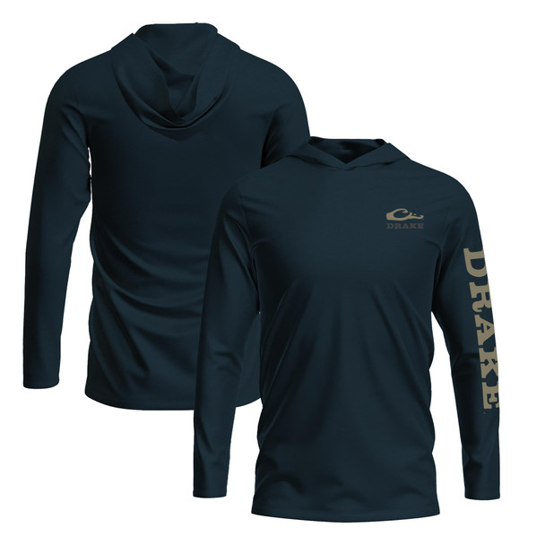 DRAKE Men's Graphic Logo Orion Blue Solid Hoodie (DT8900-ORN)