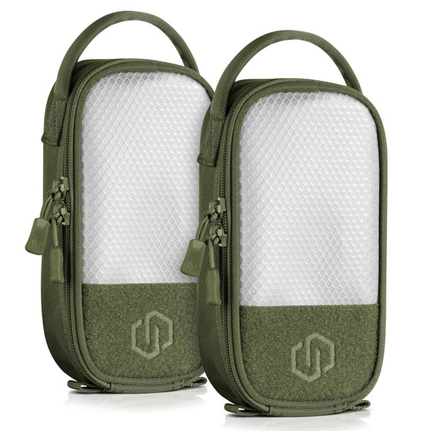 SAVIOR EQUIPMENT Core 8 x 4in OD Green Pouch with Hook Backing Panel, 2-Pack (SP-CORE8X4-2P-OG)